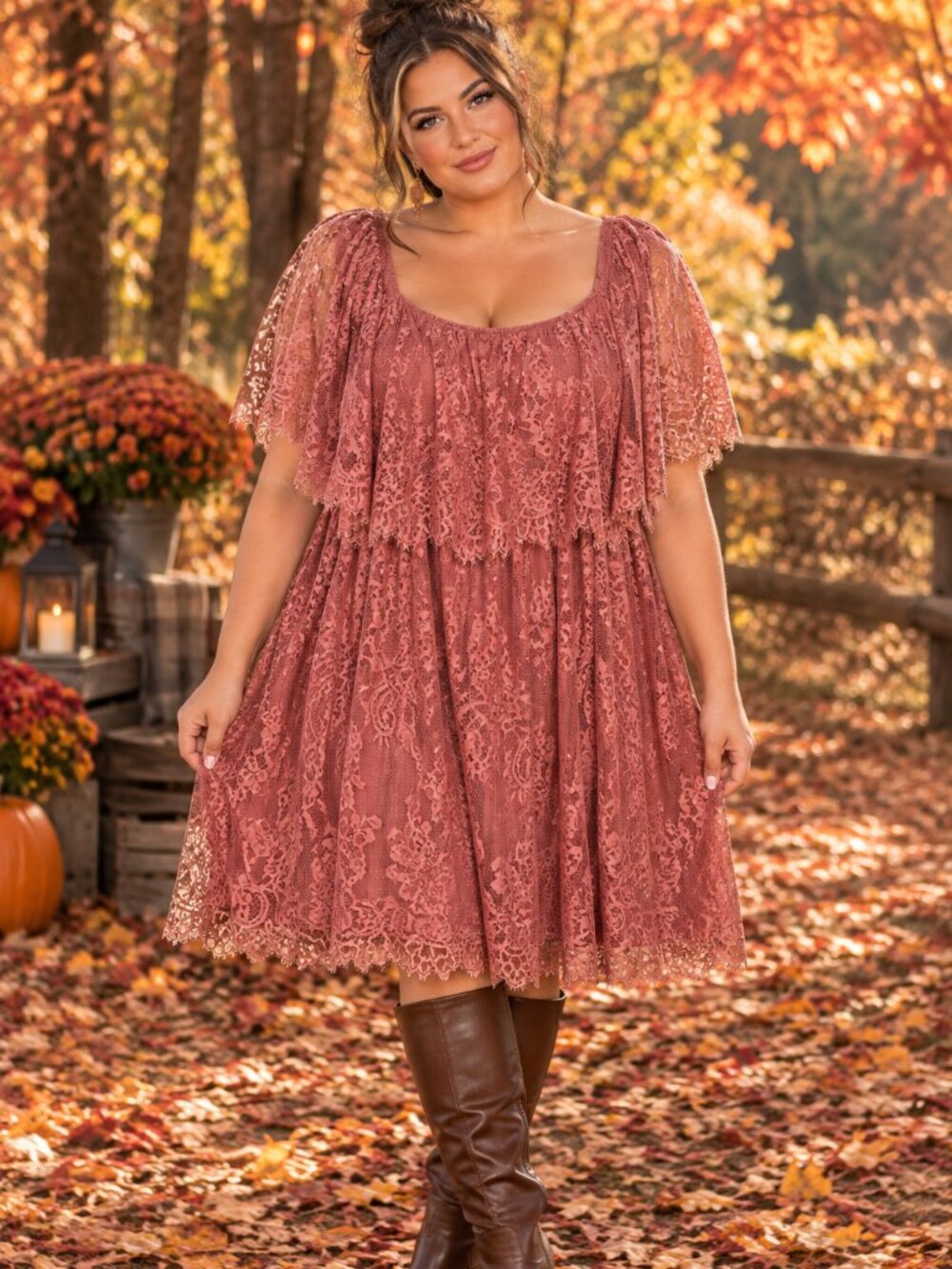 Torrid dusty rose lace dress size 2x new with tags